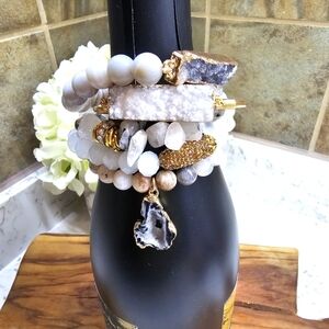 Druzy Dreams Stack Bracelets Set